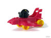 BAT-BOT Switch-A-Robots Red Body Black Head with Yellow Wheels in Bat Space Car Mode