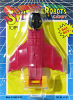 AT-BOT Switch-A-Robots Red Body Black Head with Yellow Wheels on Card
