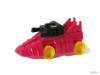 BLAST-BOT Switch-A-Robots Red Body Black Head with Yellow Wheels in Space Car Mode
