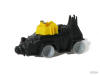 SCREW-BOT Switch-A-Robots Black Body Yellow Head with Grey Wheels in Space Car Mode