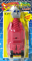 SCREW-BOT Switch-A-Robots Red Body Grey Head with Black Wheels on Card