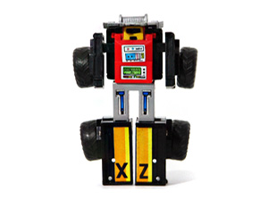Pickup with XZ Stickers and Yellow Rims in Robot Mode